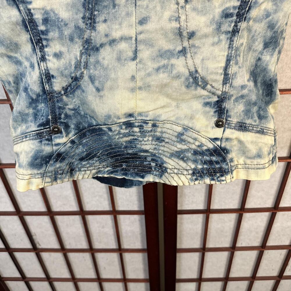 Vintage Guess cowboy moto trendy tie dye jacket Women's size small - Picture 6 of 7